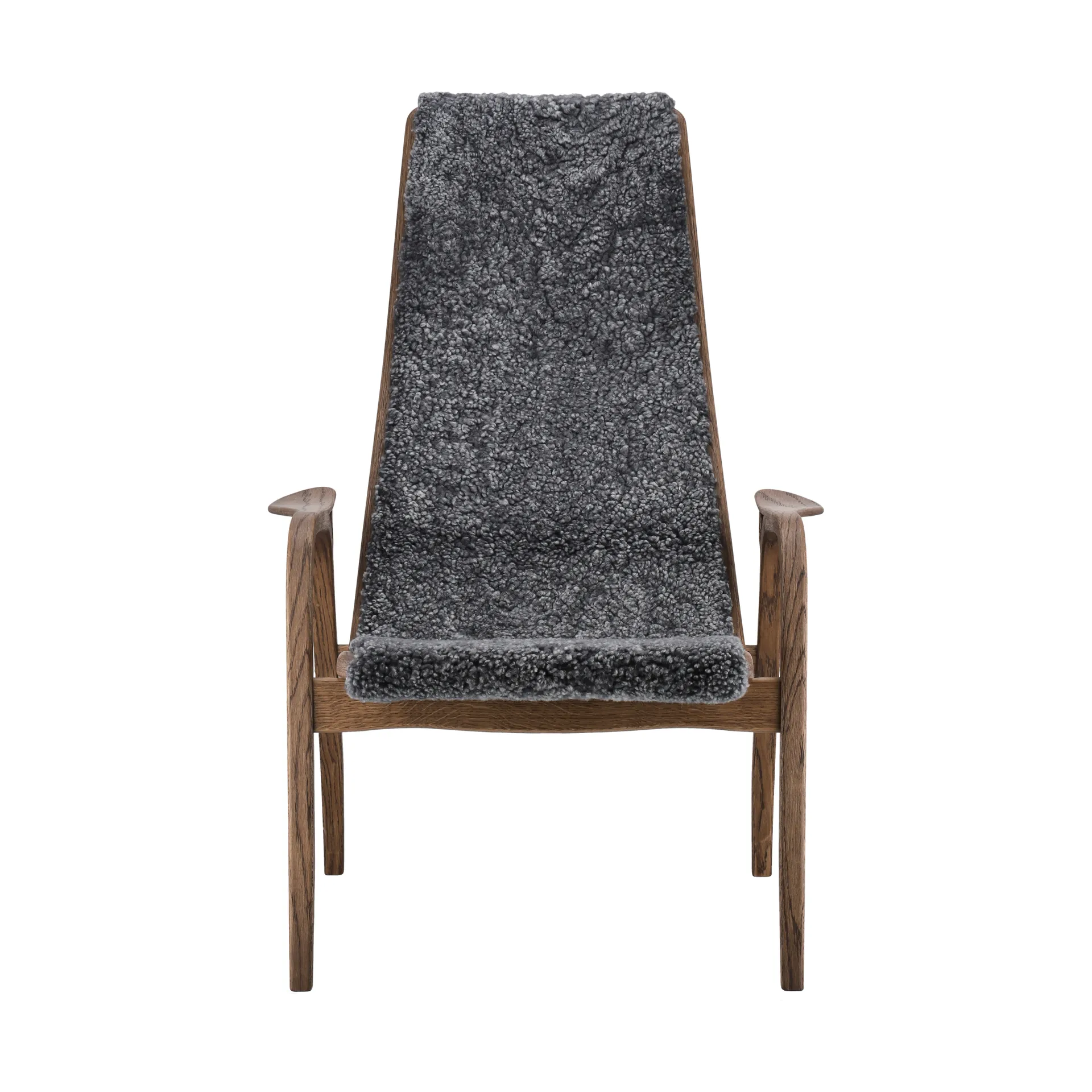 Sillón Lamino roble/piel de oveja Special Edition, Rubio Monocoat Chocolate-Charcoal Swedese