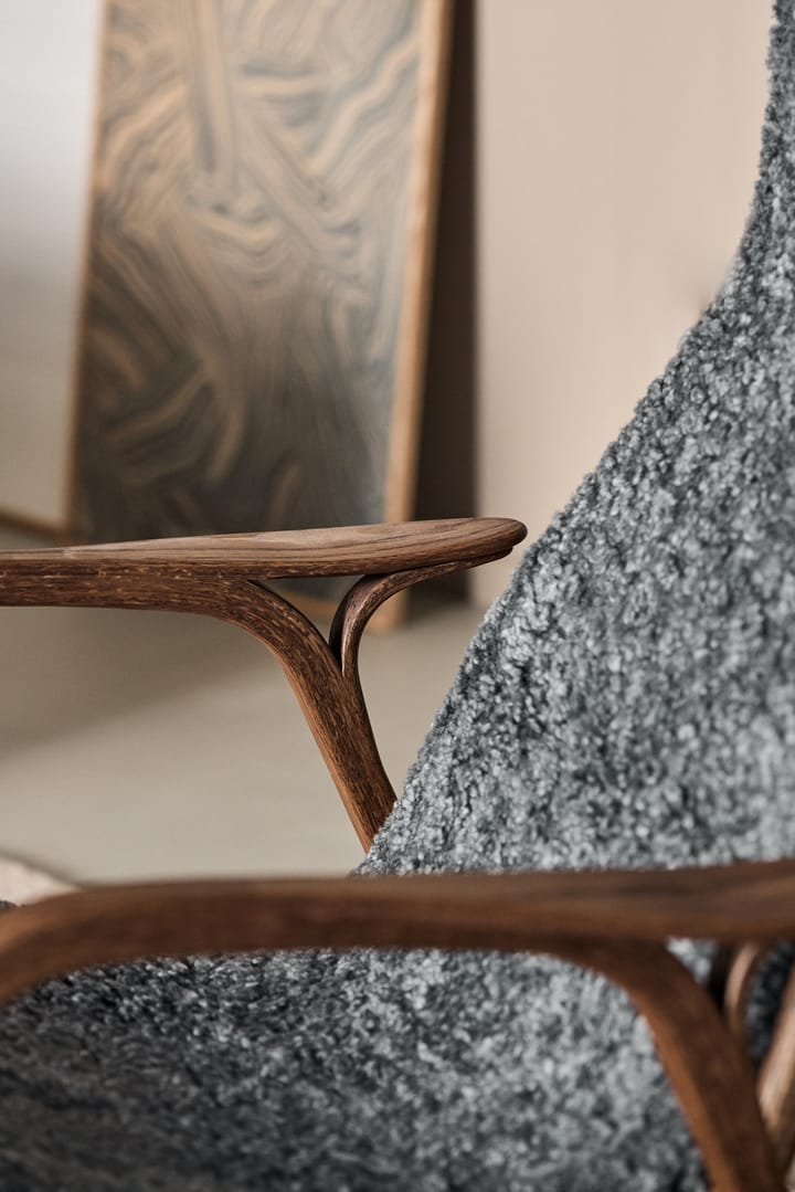 Sillón Lamino roble/piel de oveja Special Edition, Rubio Monocoat Chocolate-Charcoal Swedese