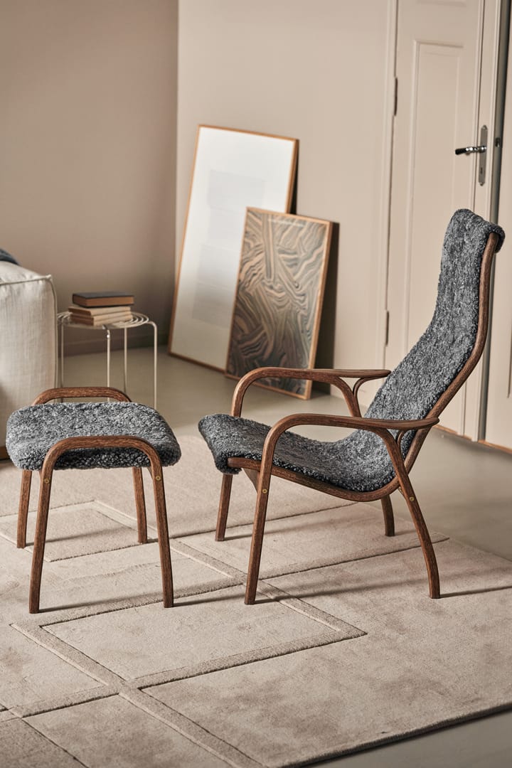 Sillón Lamino roble/piel de oveja Special Edition, Rubio Monocoat Chocolate-Charcoal Swedese