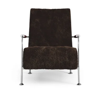 Sillón Serpentine - Piel de oveja Espresso-cromo-Tärnsjö Tobacco - Swedese