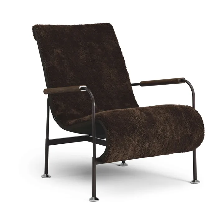 Sillón Serpentine - Piel de oveja Espresso-marrón oscuro - Swedese