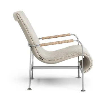 Sillón Serpentine - Piel de oveja Moonlight-cromo-Tärnsjö Nature - Swedese
