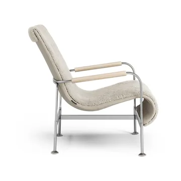 Sillón Serpentine - Piel de oveja Moonlight-cromo - Swedese