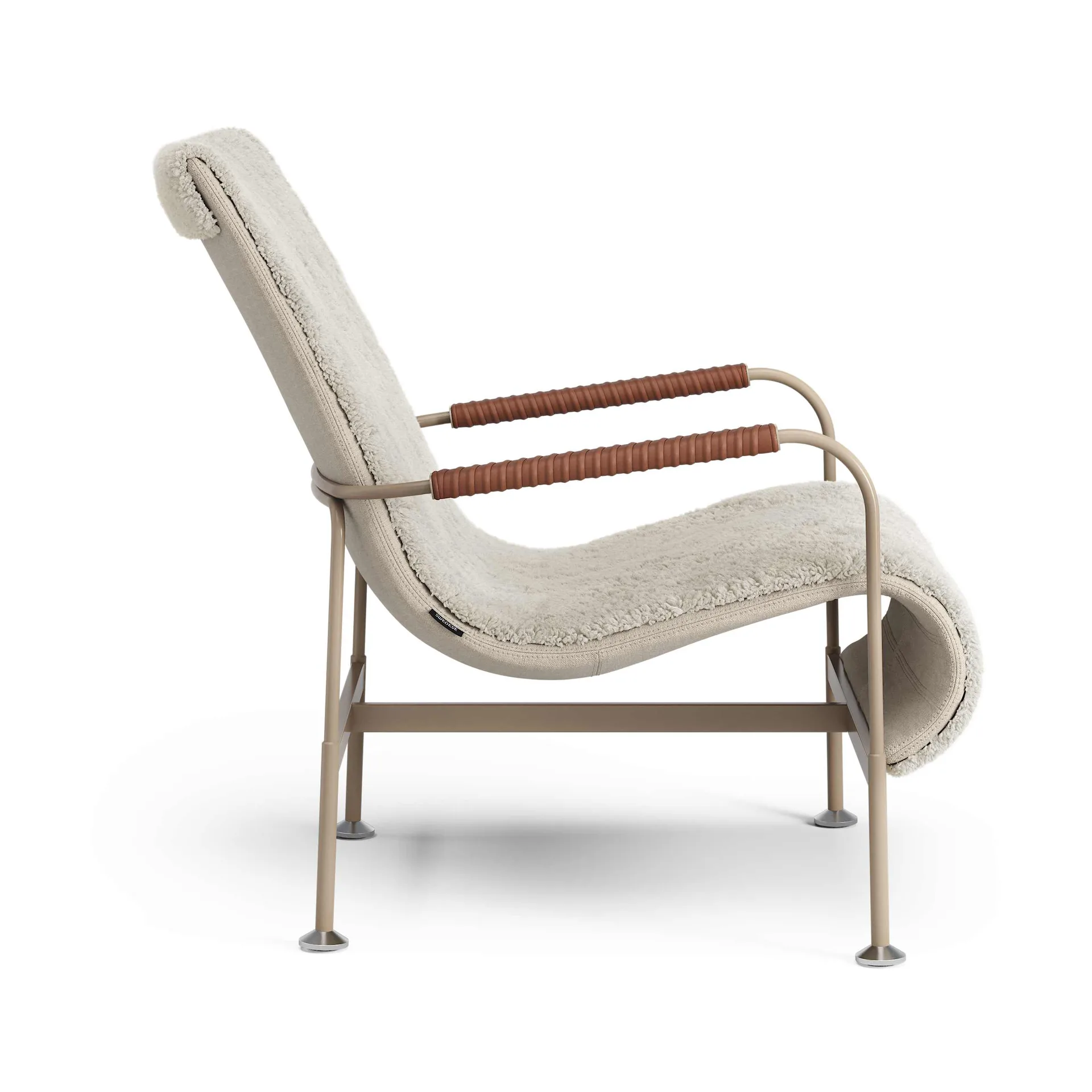 Sillón Serpentine, Piel de oveja Moonlight-nutmeg-Tärnsjö Cognac Swedese
