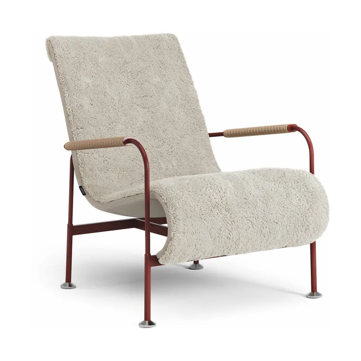 Sillón Serpentine - Piel de oveja Moonlight-rojo-tärnsjö Nature - Swedese