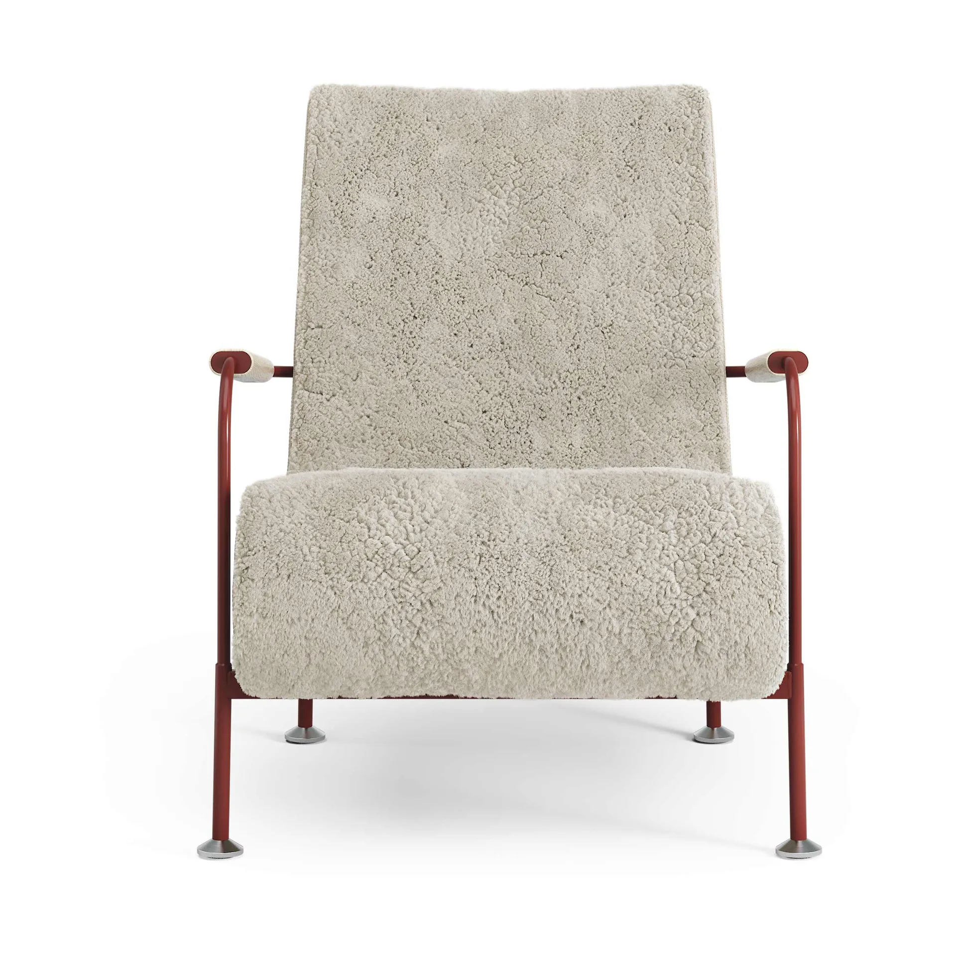 Sillón Serpentine, Piel de oveja Moonlight-rojo Swedese