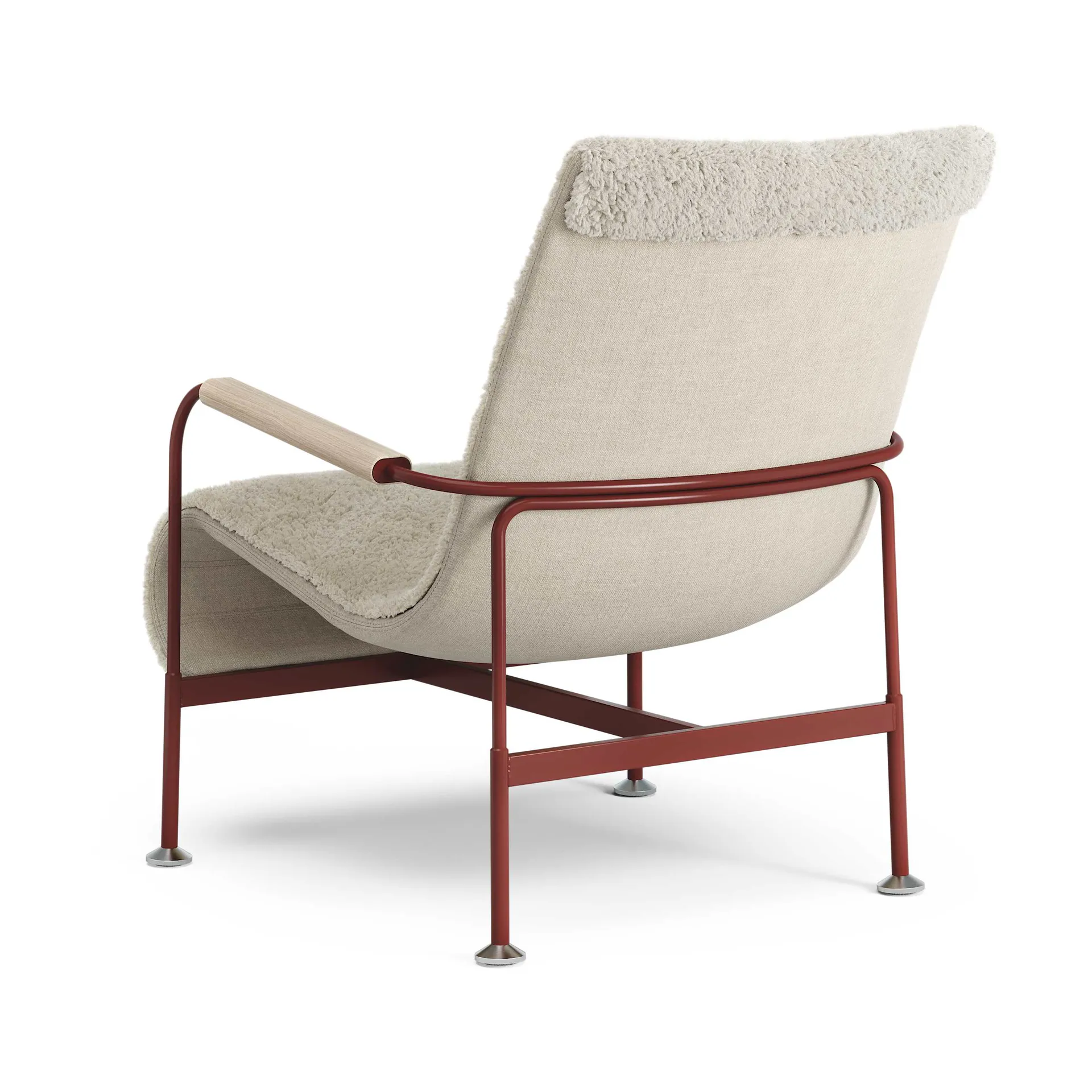 Sillón Serpentine, Piel de oveja Moonlight-rojo Swedese