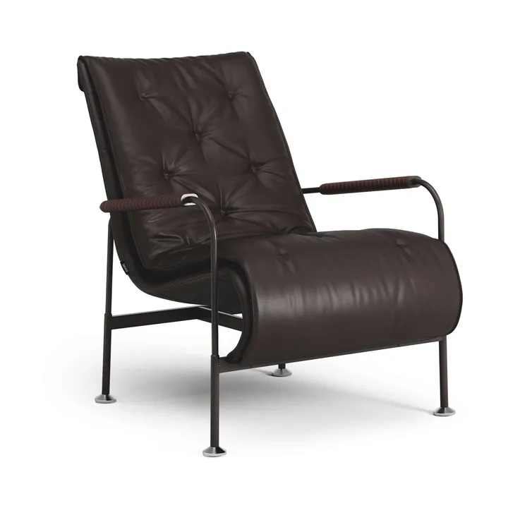 Sillón Serpentine - Piel Elmo Soft marrón oscuro-Tärnsjö Tobacco - Swedese