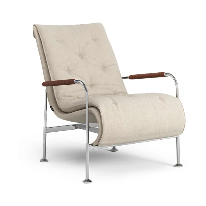 Sillón Serpentine - Tejido Romo Linara Rye-cromo-tärnsjö Cognac - Swedese
