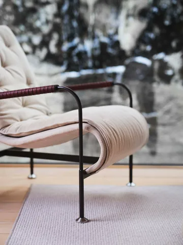 Sillón Serpentine - Tejido Romo Linara Rye-cromo-Tärnsjö Nature - Swedese