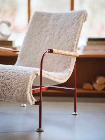 Sillón Serpentine - Tejido Romo Linara Rye-cromo - Swedese