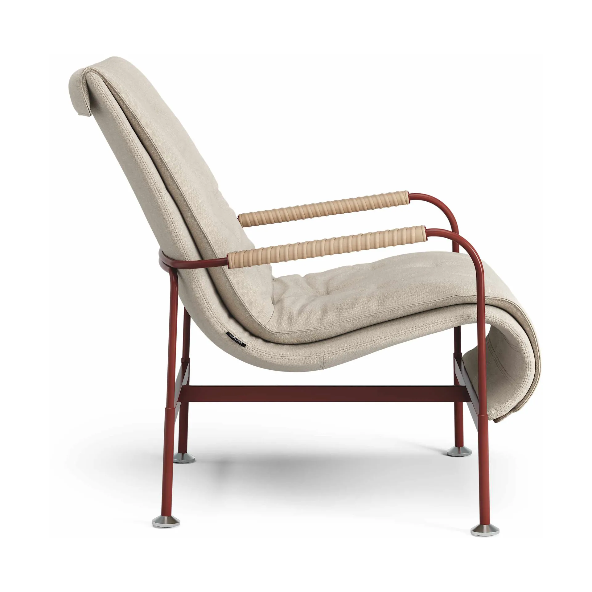 Sillón Serpentine, Tejido Romo Linara Rye-rojo-Tärnsjö Nature Swedese