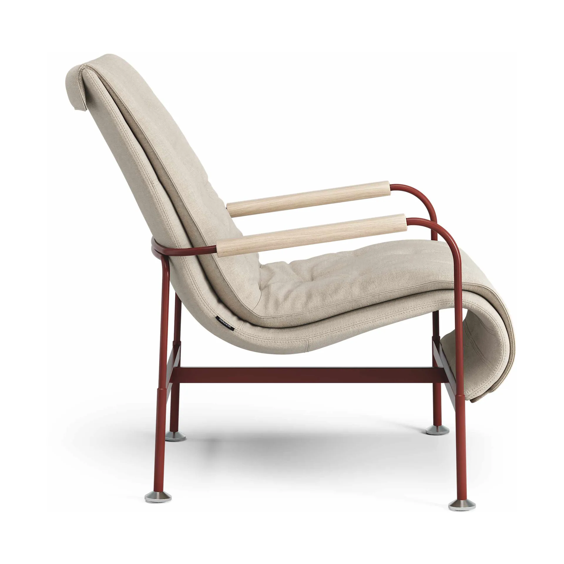 Sillón Serpentine, Tejido Romo Linara Rye-rojo Swedese