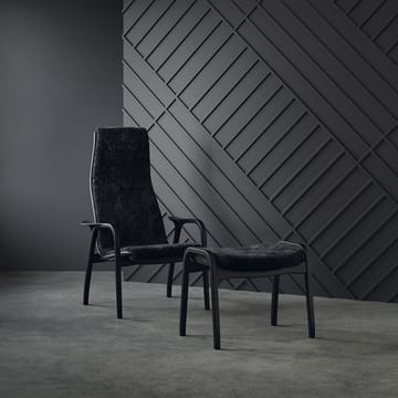 Sillón y reposapiés Lamino Black Edition - Negro - Swedese