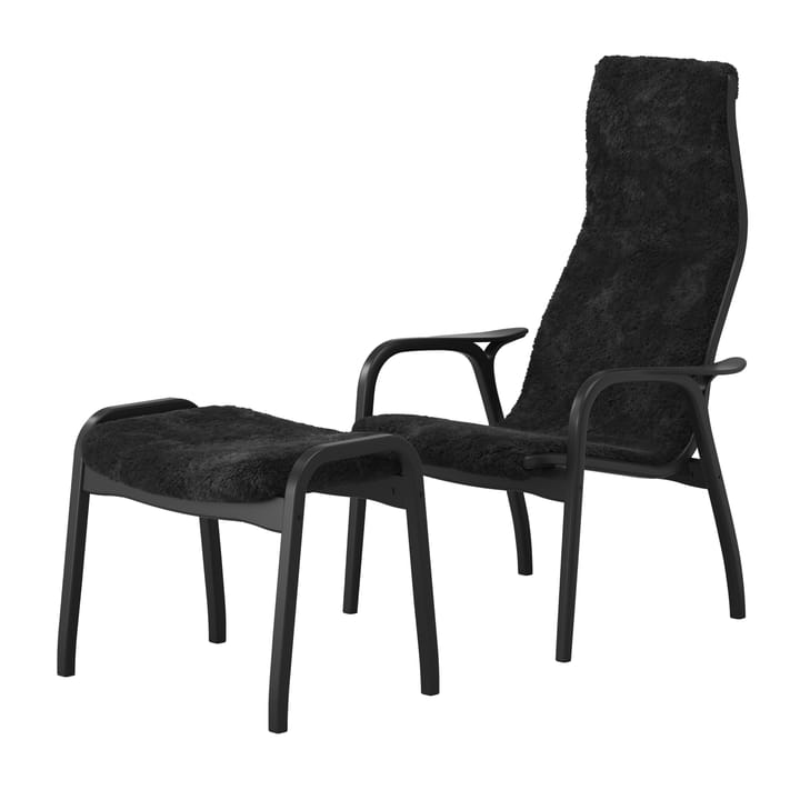 Sillón y reposapiés Lamino Black Edition - Negro - Swedese