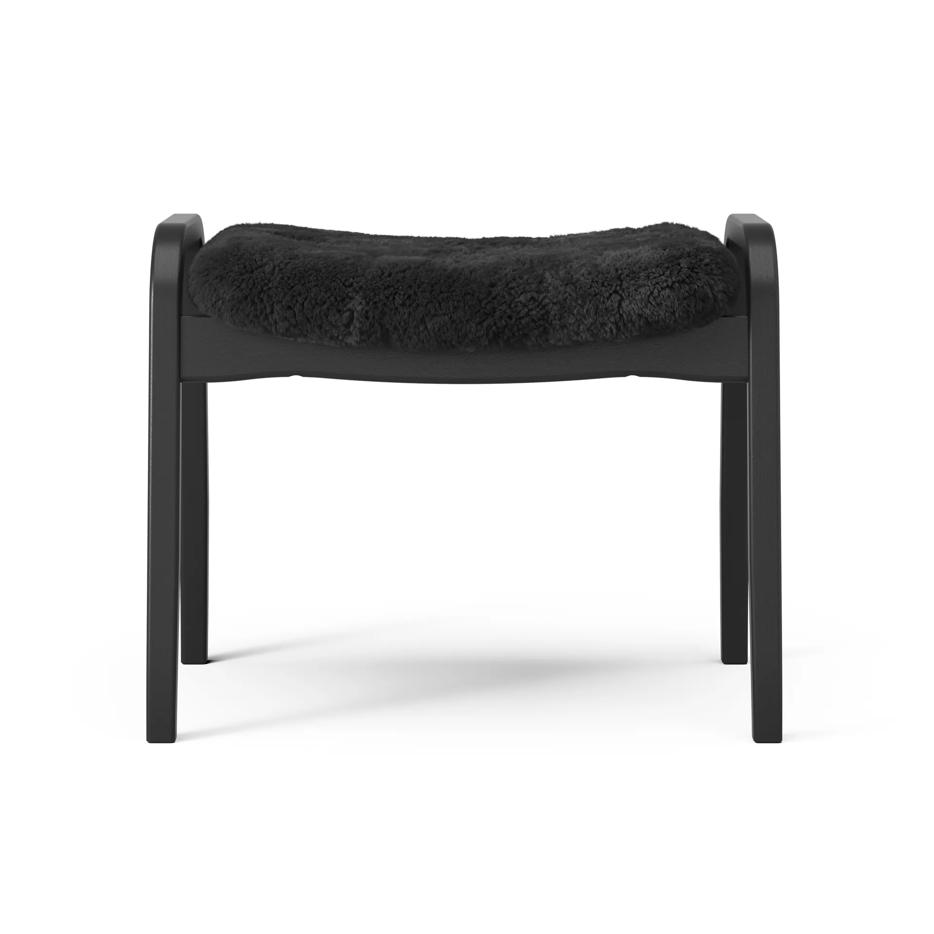 Sillón y reposapiés Lamino Black Edition, Negro Swedese