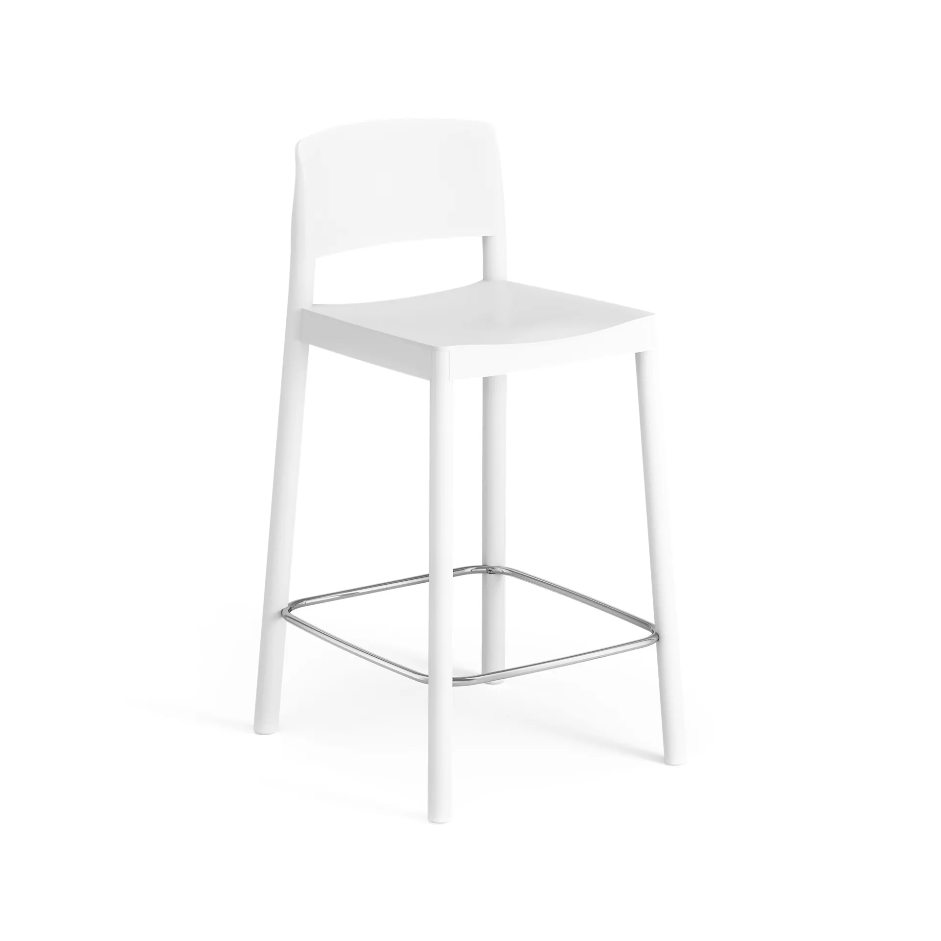 Taburete bar Grace 63 cm, fresno lacado blanco Swedese