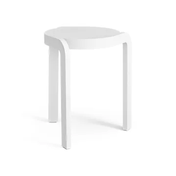 Taburete redondo Spin H44 cm - Fresno blanco vidriado, Ø32x44 cm - Swedese