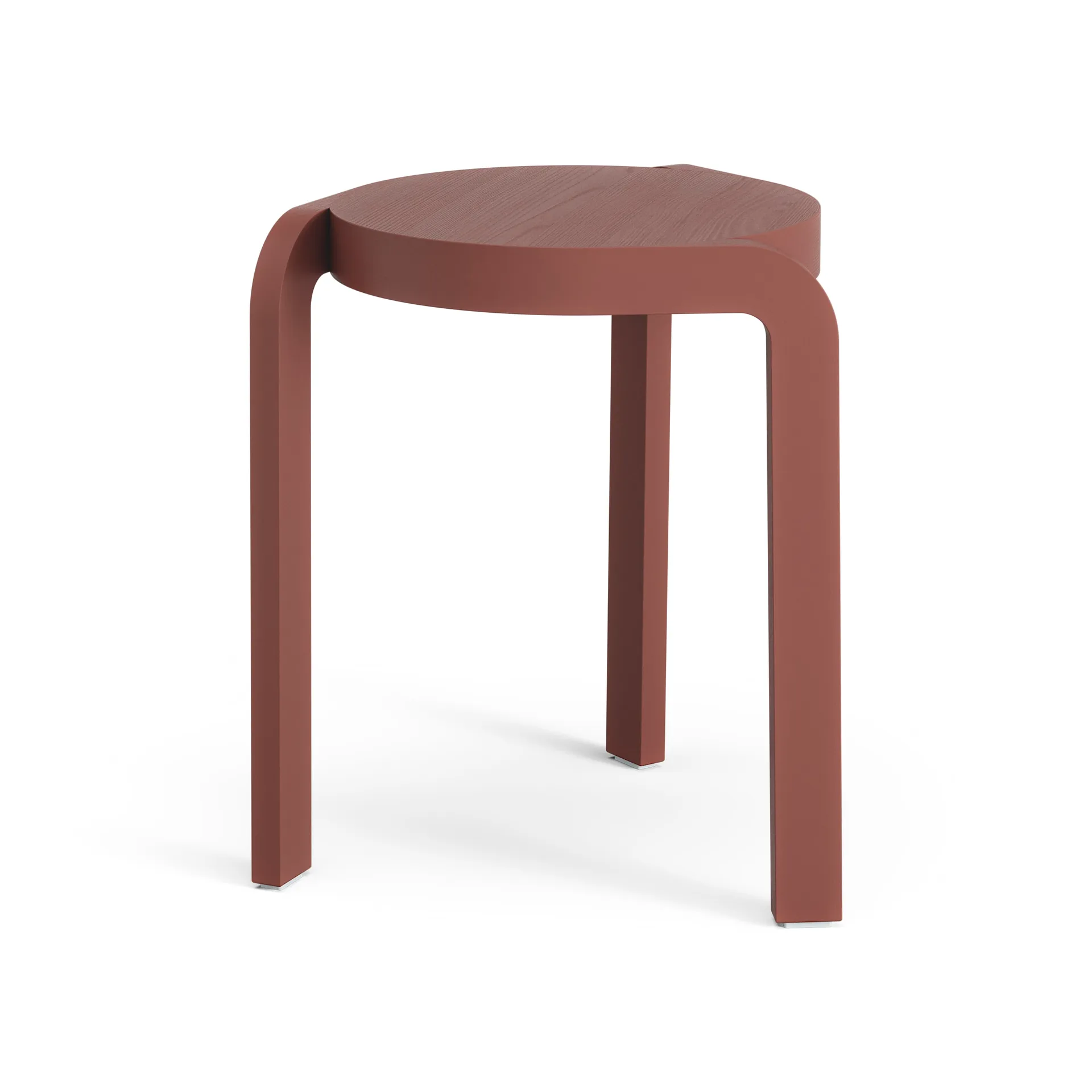 Taburete redondo Spin H44 cm, Fresno-english red, Ø32x44 cm Swedese