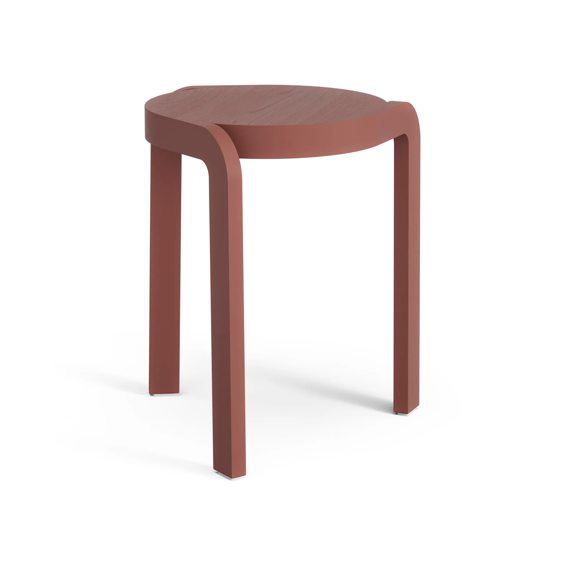 Taburete redondo Spin H44 cm, Fresno-english red, Ø32x44 cm Swedese