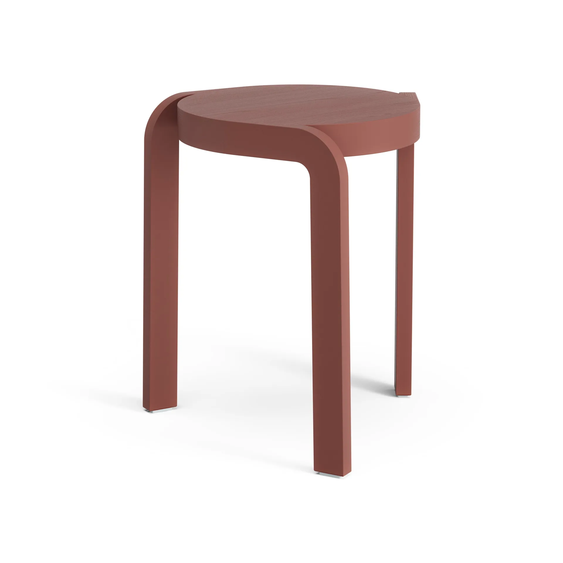 Taburete redondo Spin H44 cm, Fresno-english red, Ø32x44 cm Swedese