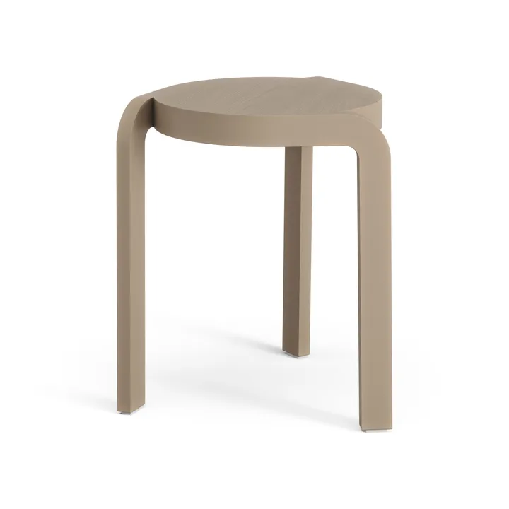 Taburete redondo Spin H44 cm - Fresno-nutmeg, Ø32x44 cm - Swedese