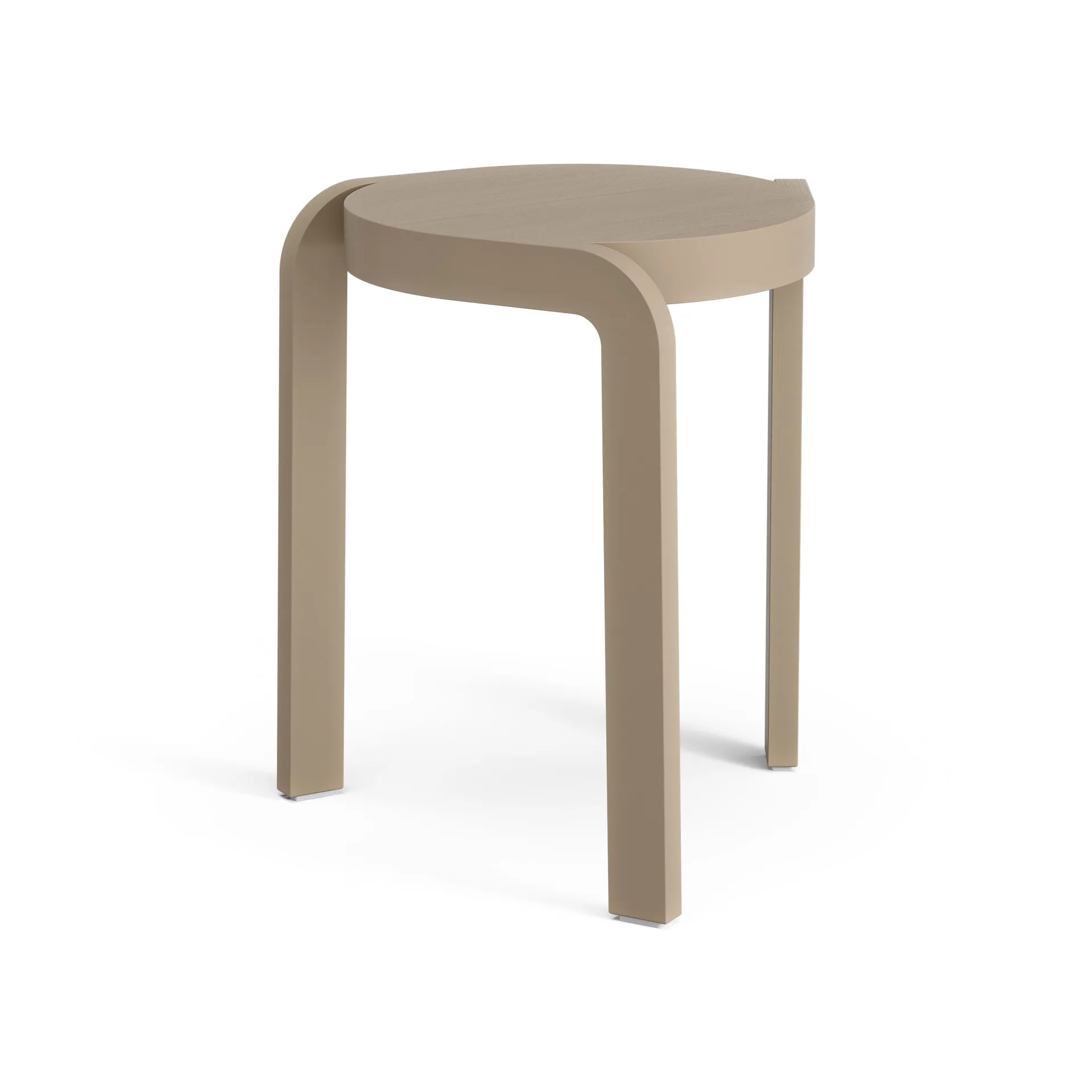 Taburete redondo Spin H44 cm, Fresno-nutmeg, Ø32x44 cm Swedese