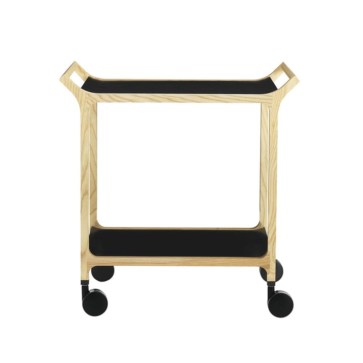 Teatime Carro con ruedas - Negro, base de fresno lacado transparente - Swedese