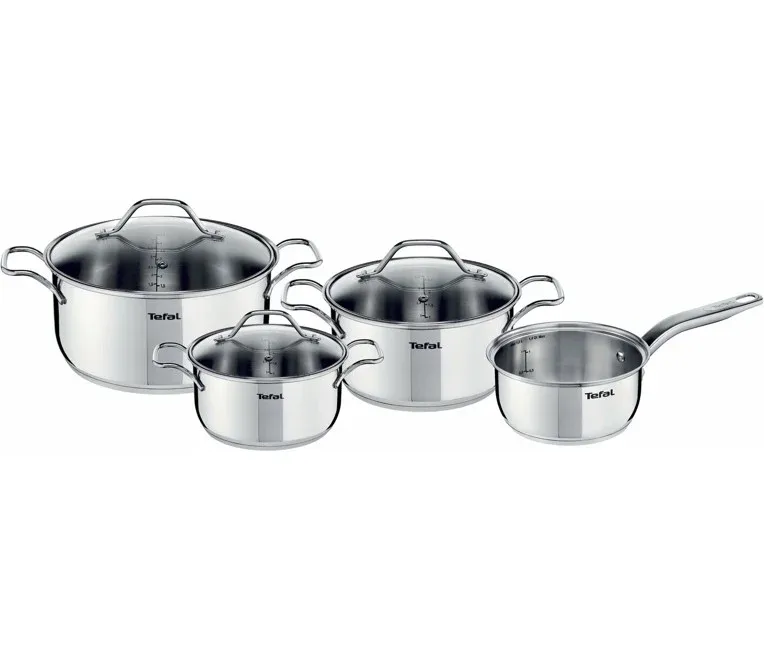 Batería de cocina Intuition, set de 7 piezas, Acero inoxidable Tefal