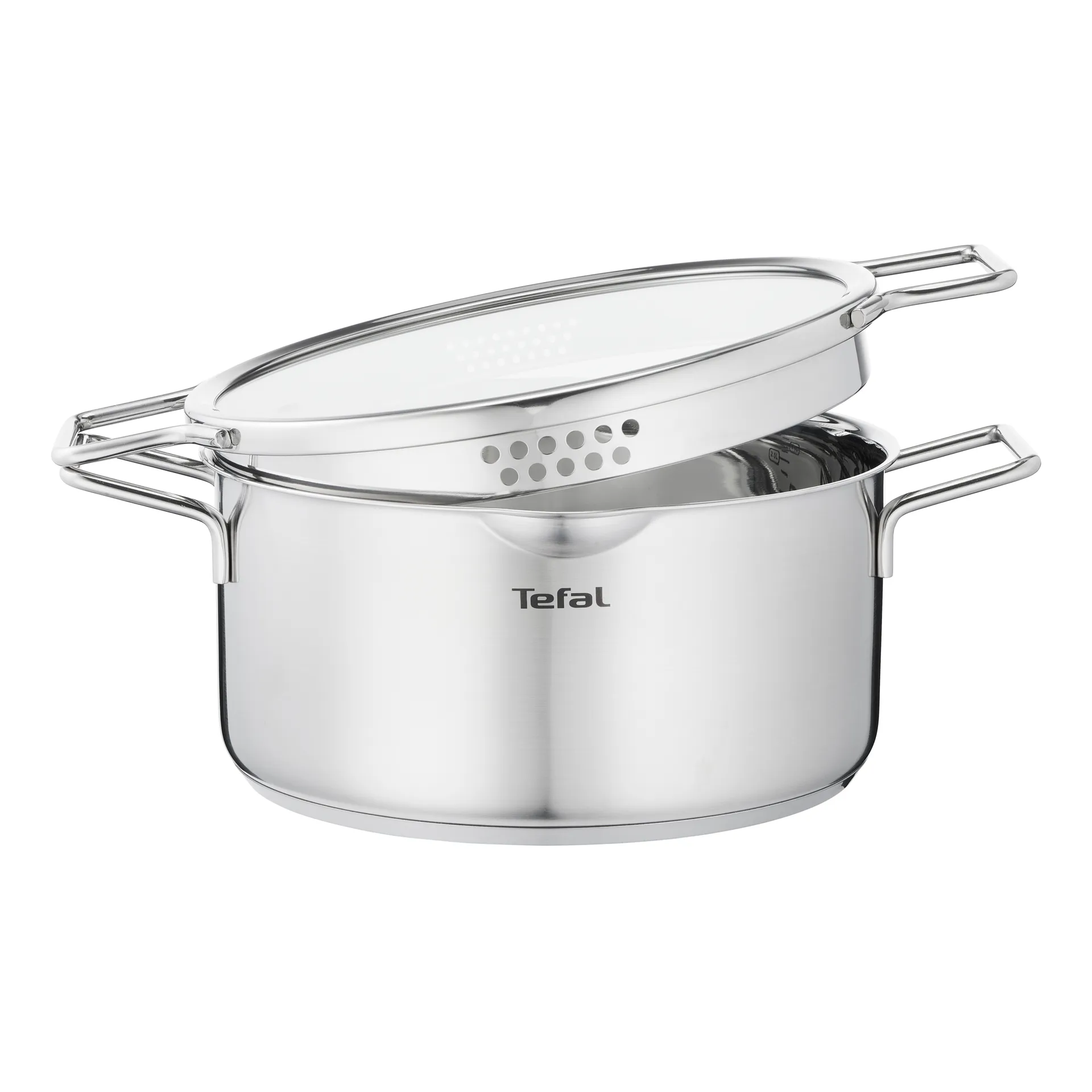Batería de cocina Nordica 6 piezas, acero inoxidable Tefal