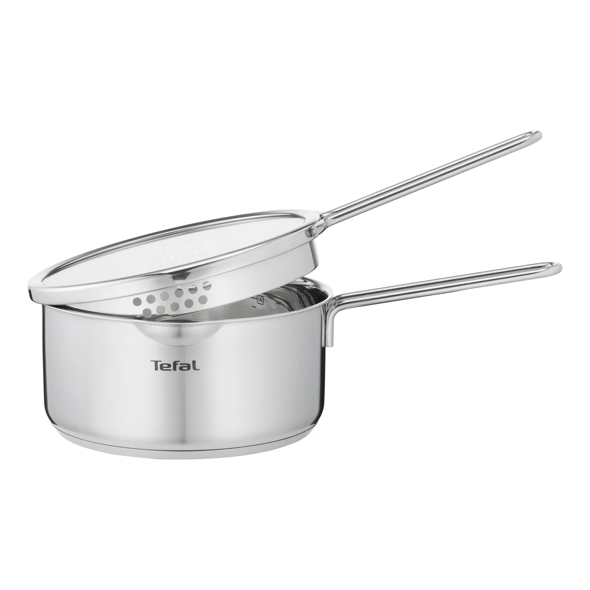 Batería de cocina Nordica 6 piezas, acero inoxidable Tefal