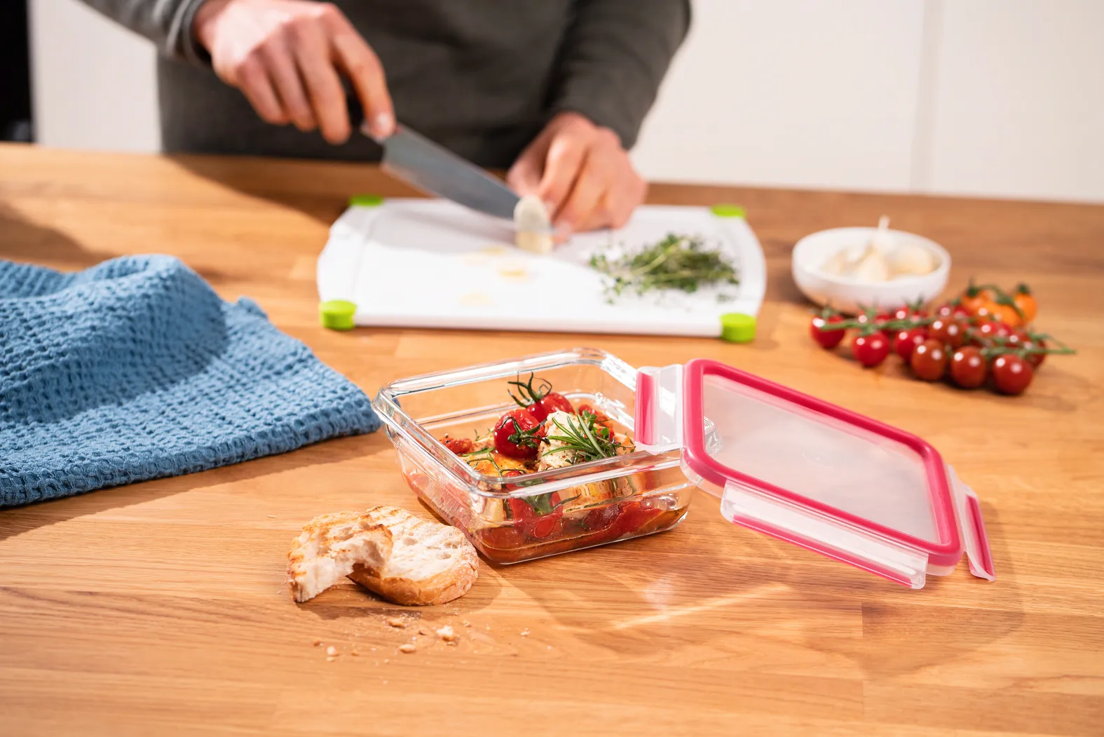 Fiambrera de cristal MasterSeal cuadrada, 0,8 L Tefal