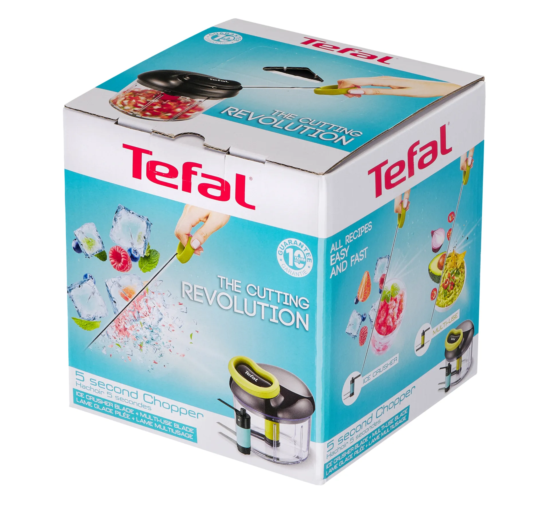 Mini picadora con cuchilla trituradora de hielo Tefal 5 sec chopper, 0,9 L Tefal