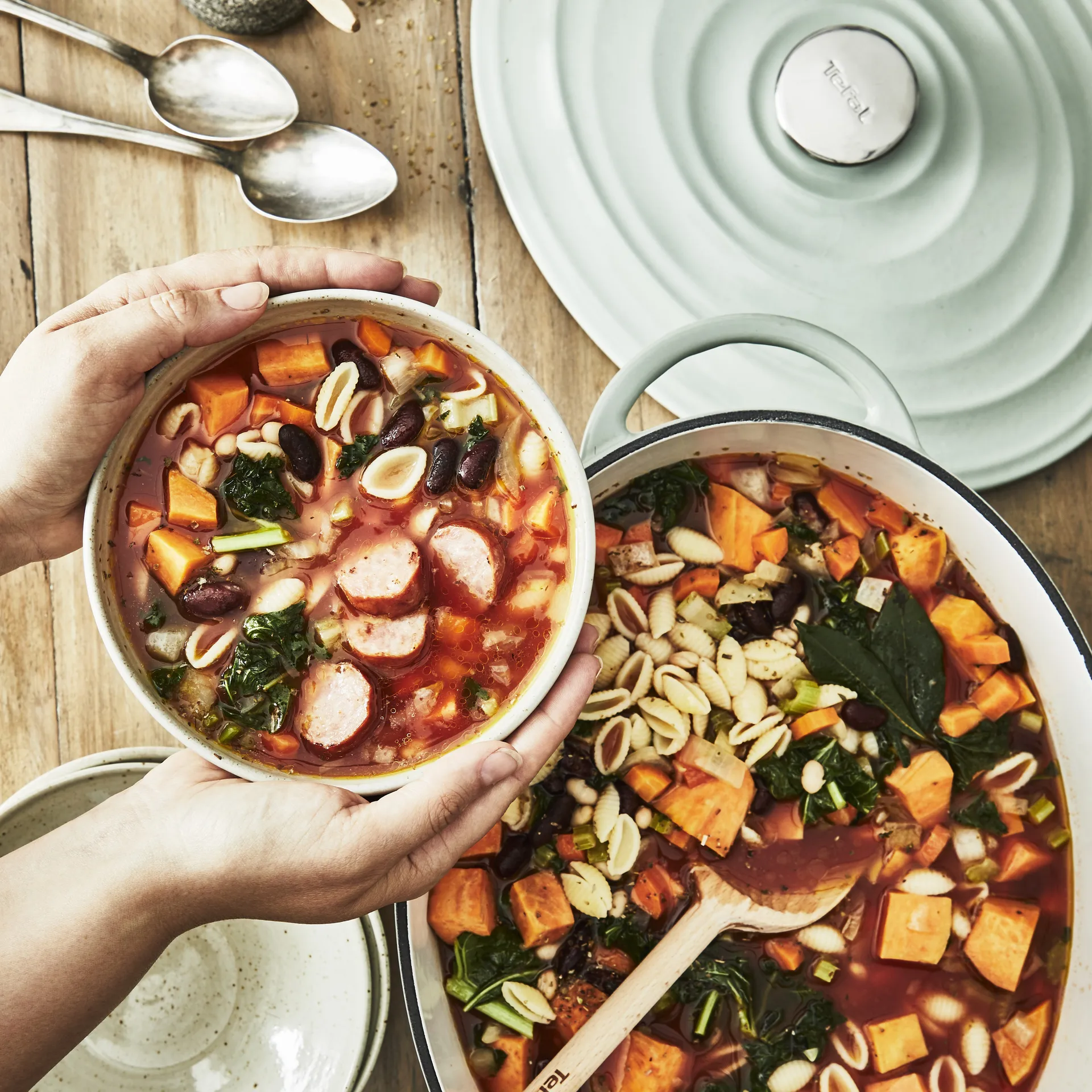 Olla ovalada Tefal LOV 7,2 L, Verde Tefal