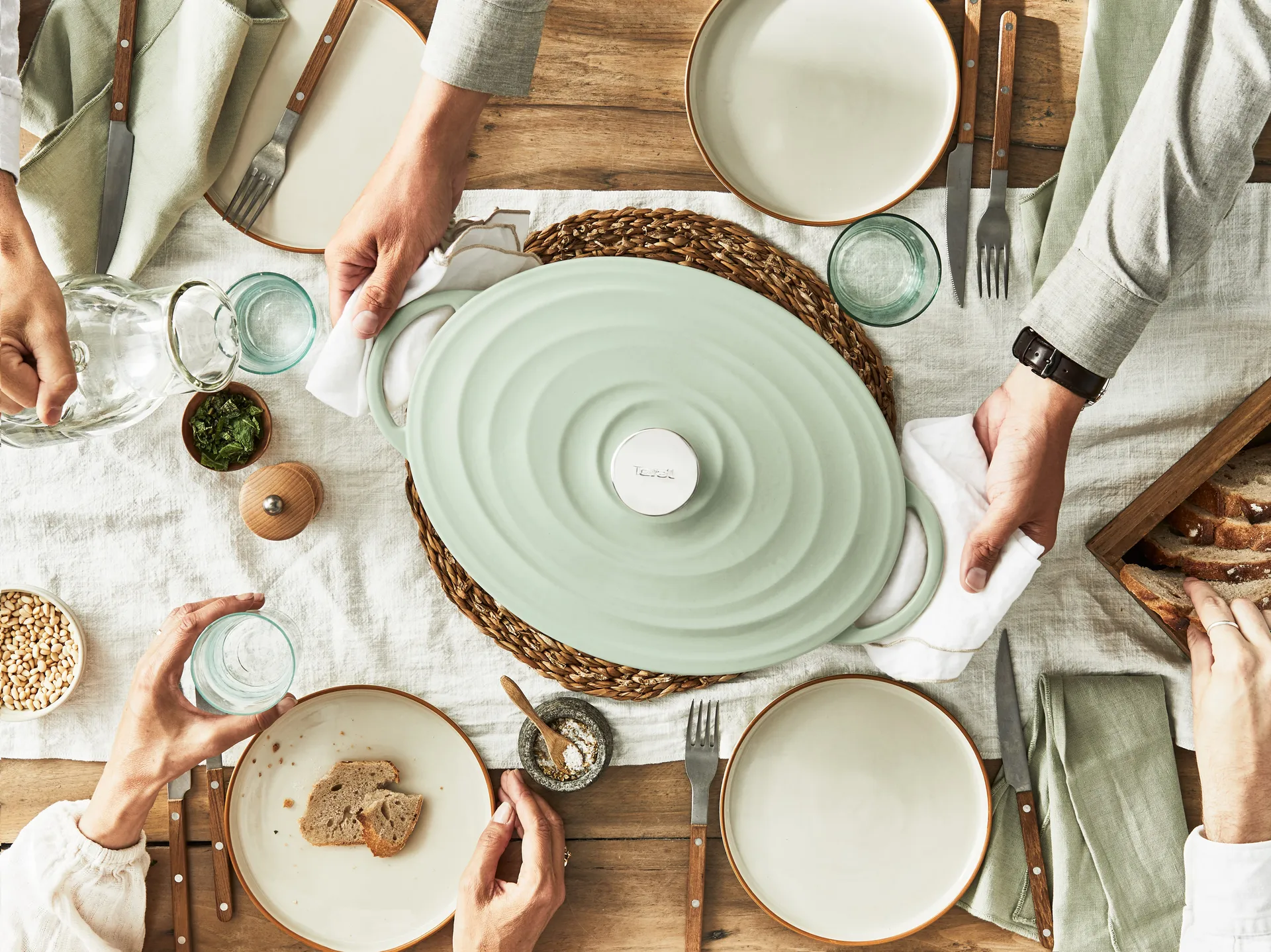 Olla ovalada Tefal LOV 7,2 L, Verde Tefal