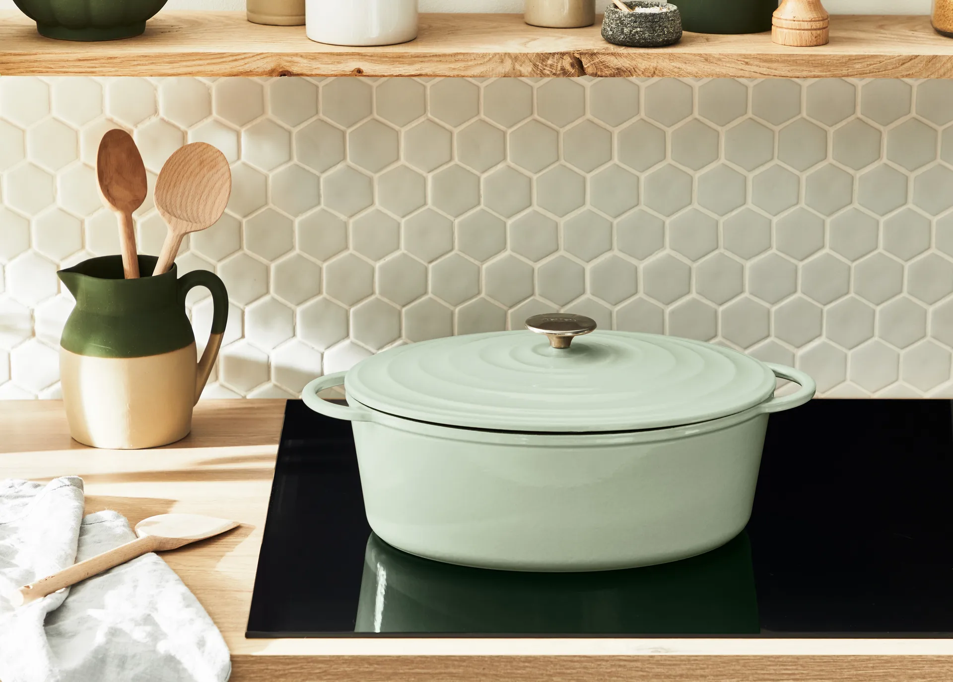 Olla ovalada Tefal LOV 7,2 L, Verde Tefal