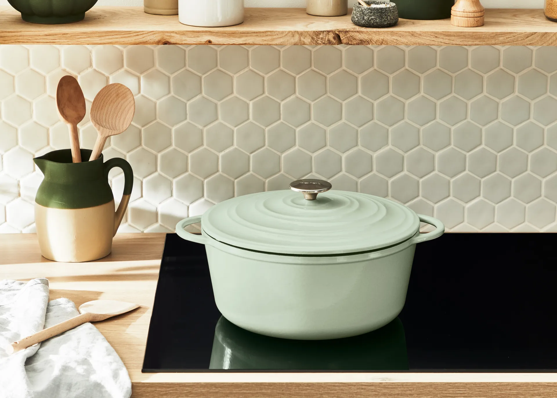 Olla redonda Tefal LOV 7,4 L, Verde Tefal