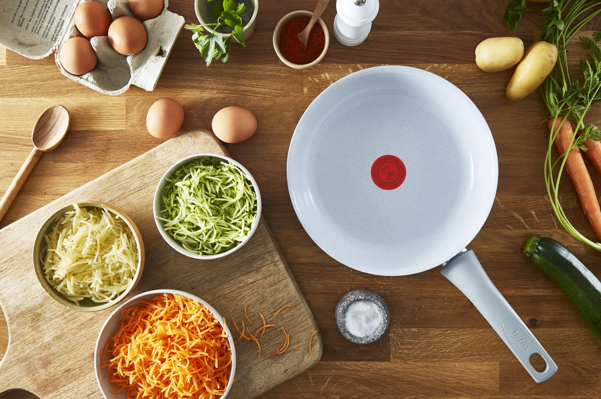 Sartén Natural chef gris, 24 cm Tefal