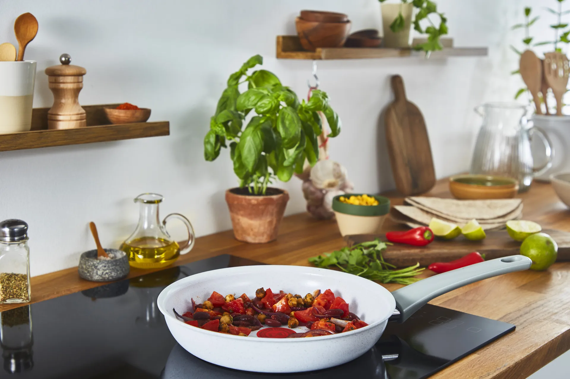 Sartén Natural chef gris, 24 cm Tefal