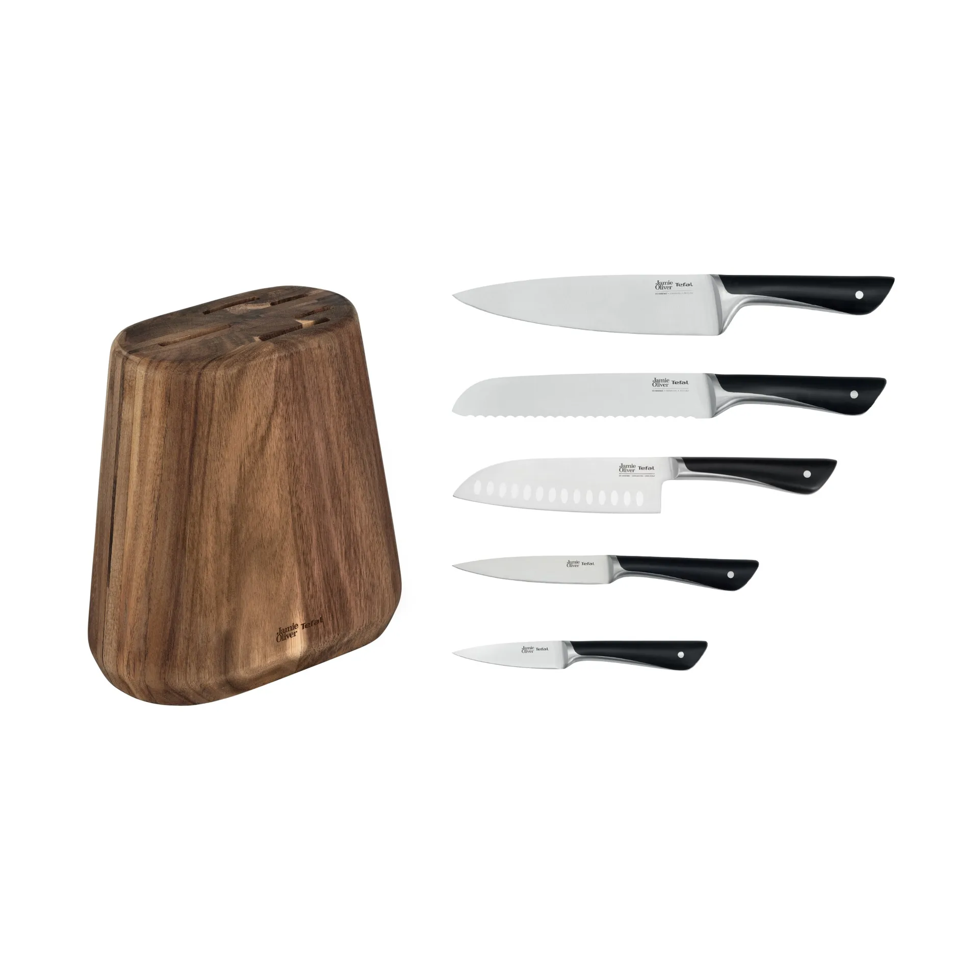 Set de cuchillos con bloque Jamie Oliver, 6 piezas Tefal