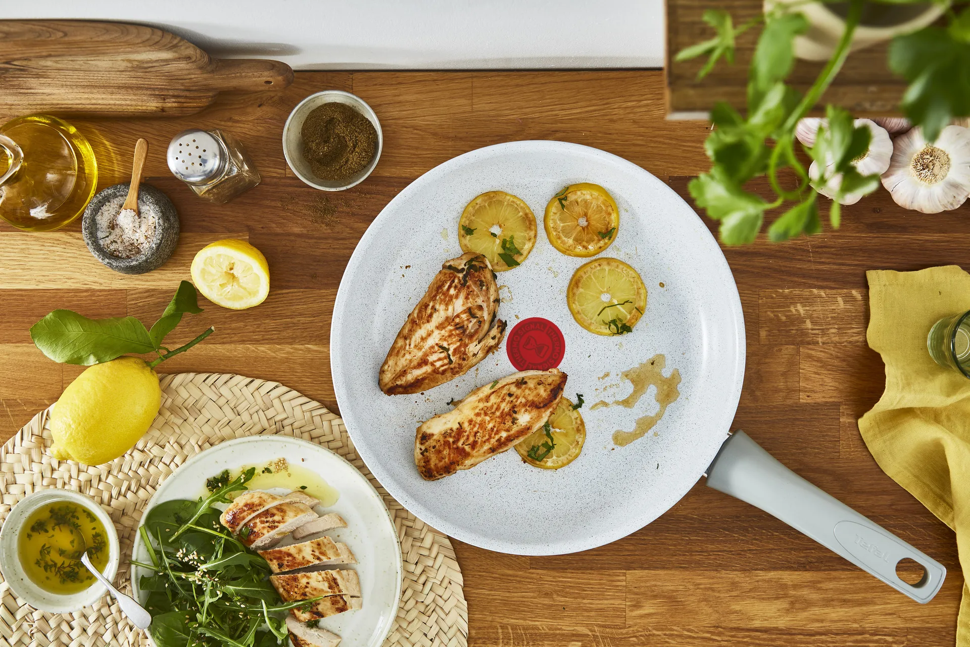 Set de sartenes Natural chef gris, 2 piezas Tefal