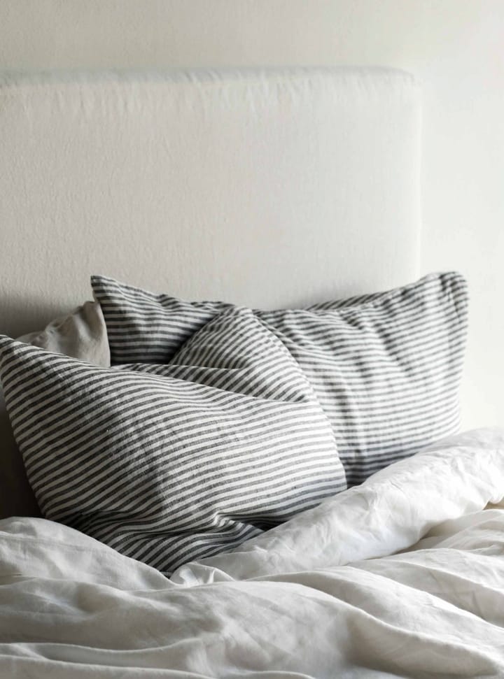 2 Fundas de almohada Stonewashed linen 50x70 cm, Grey-white Tell Me More