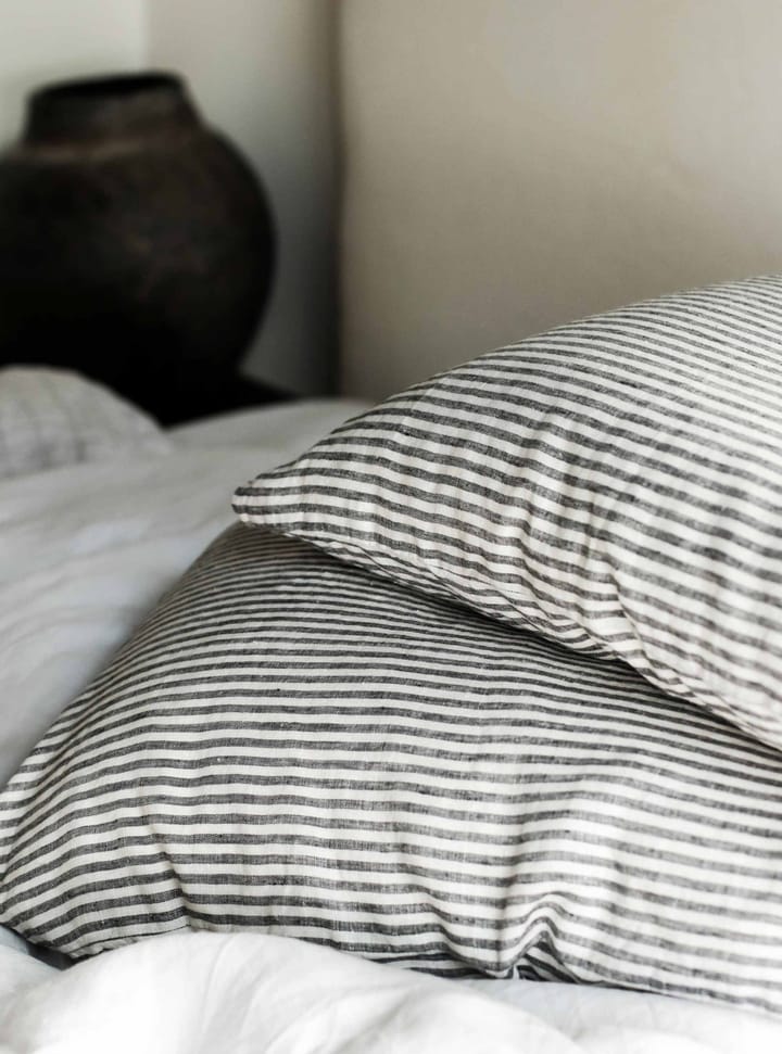 2 Fundas de almohada Stonewashed linen 50x70 cm, Grey-white Tell Me More