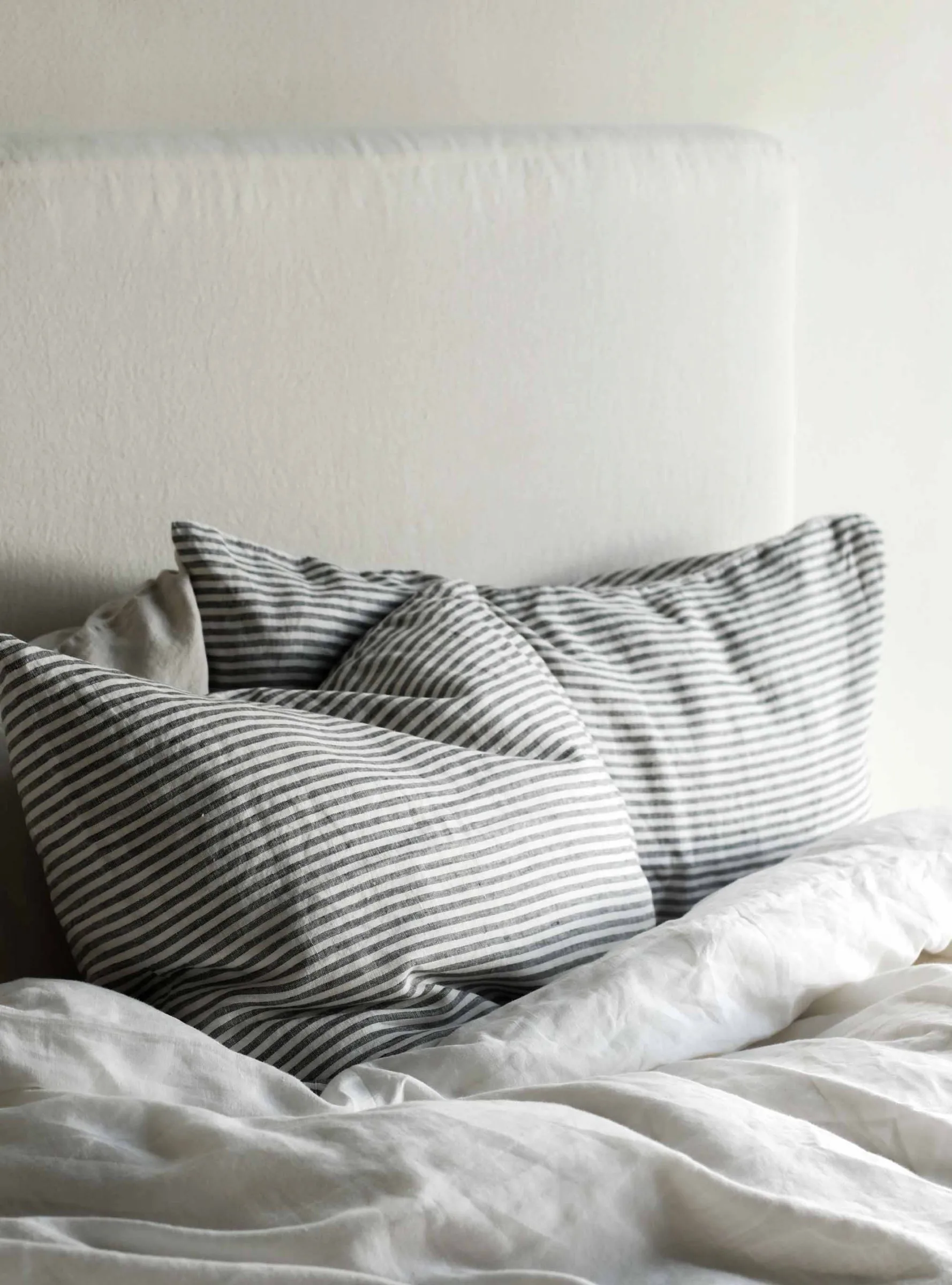 2 Fundas de almohada Stonewashed lino 50x60 cm, Grey-white Tell Me More