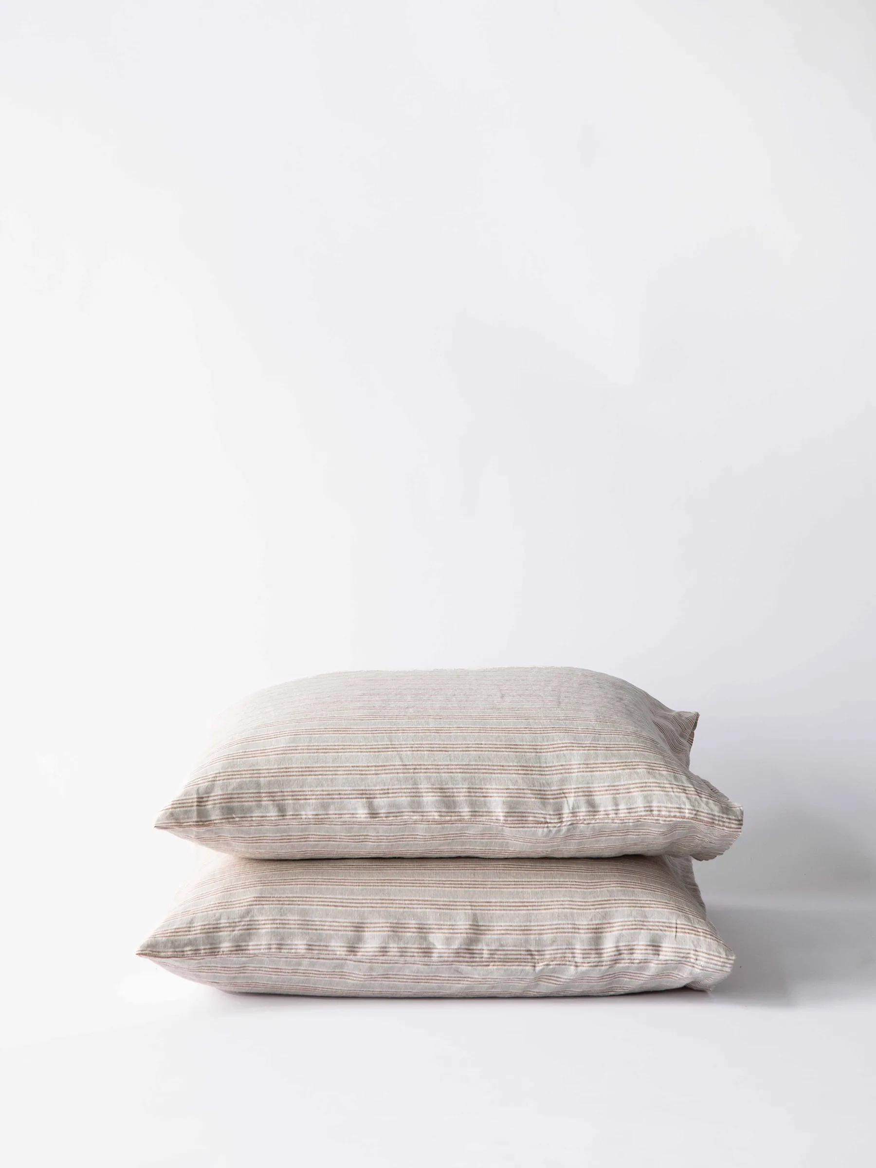2 Fundas de almohada Stonewashed lino 50x60 cm, Rayas de avellana Tell Me More