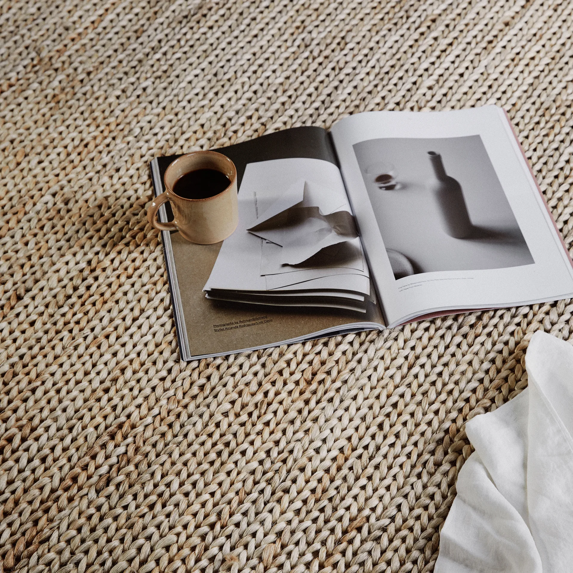 Alfombra de cáñamo Mid knot 200x300 cm, Nature Tell Me More