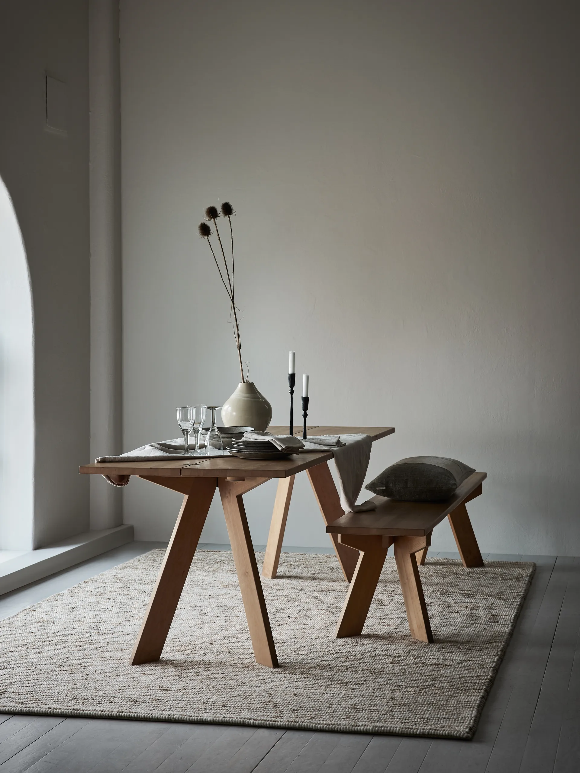 Alfombra de lana de cáñamo de 170x240 cm, Rayado Tell Me More