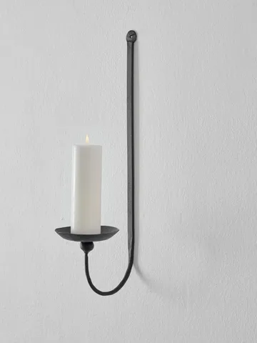 Aplique de pared para vela de taco Boule - Negro - Tell Me More