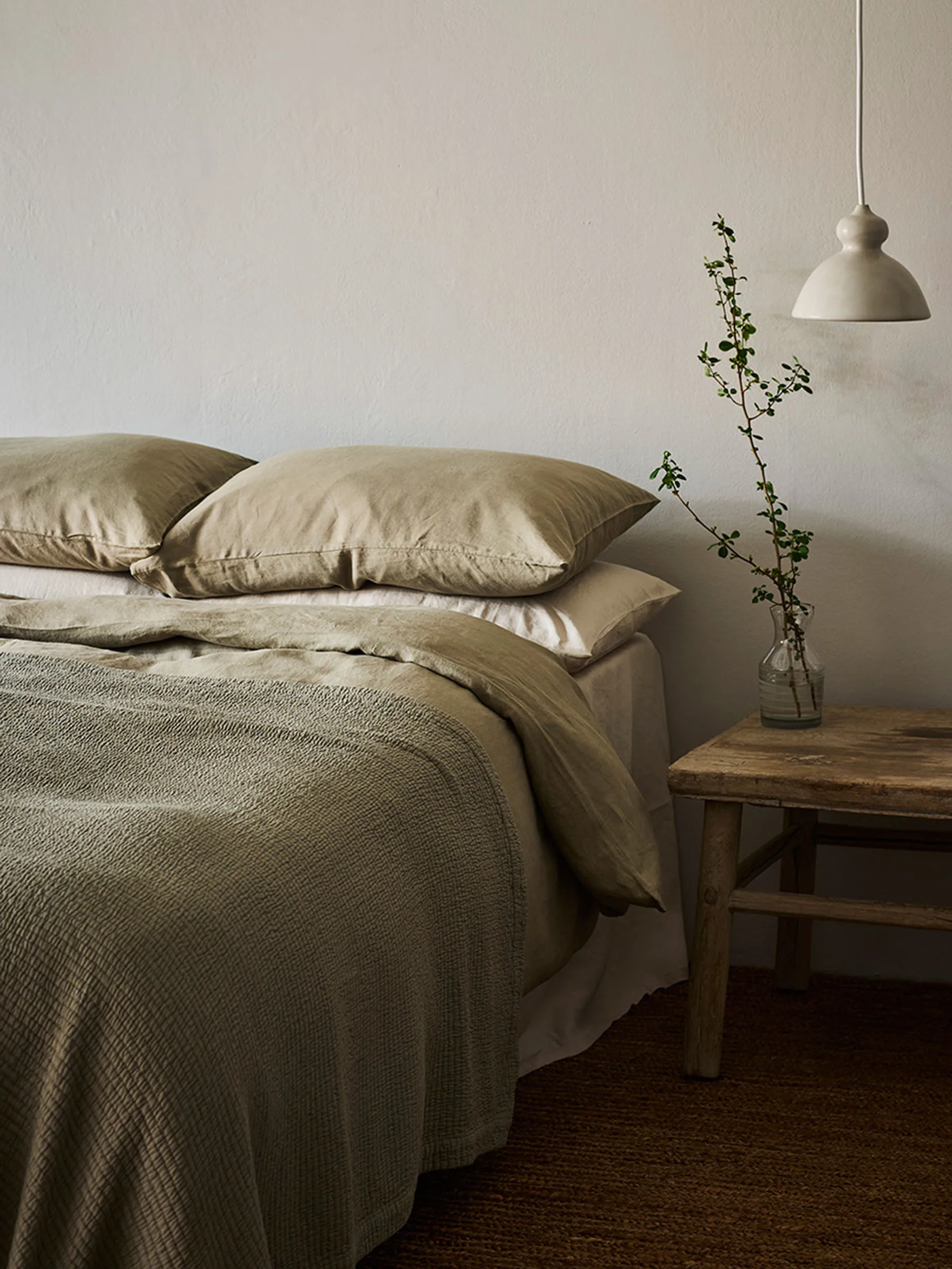 Colcha de cama Brick 180x260 cm, Olive Tell Me More