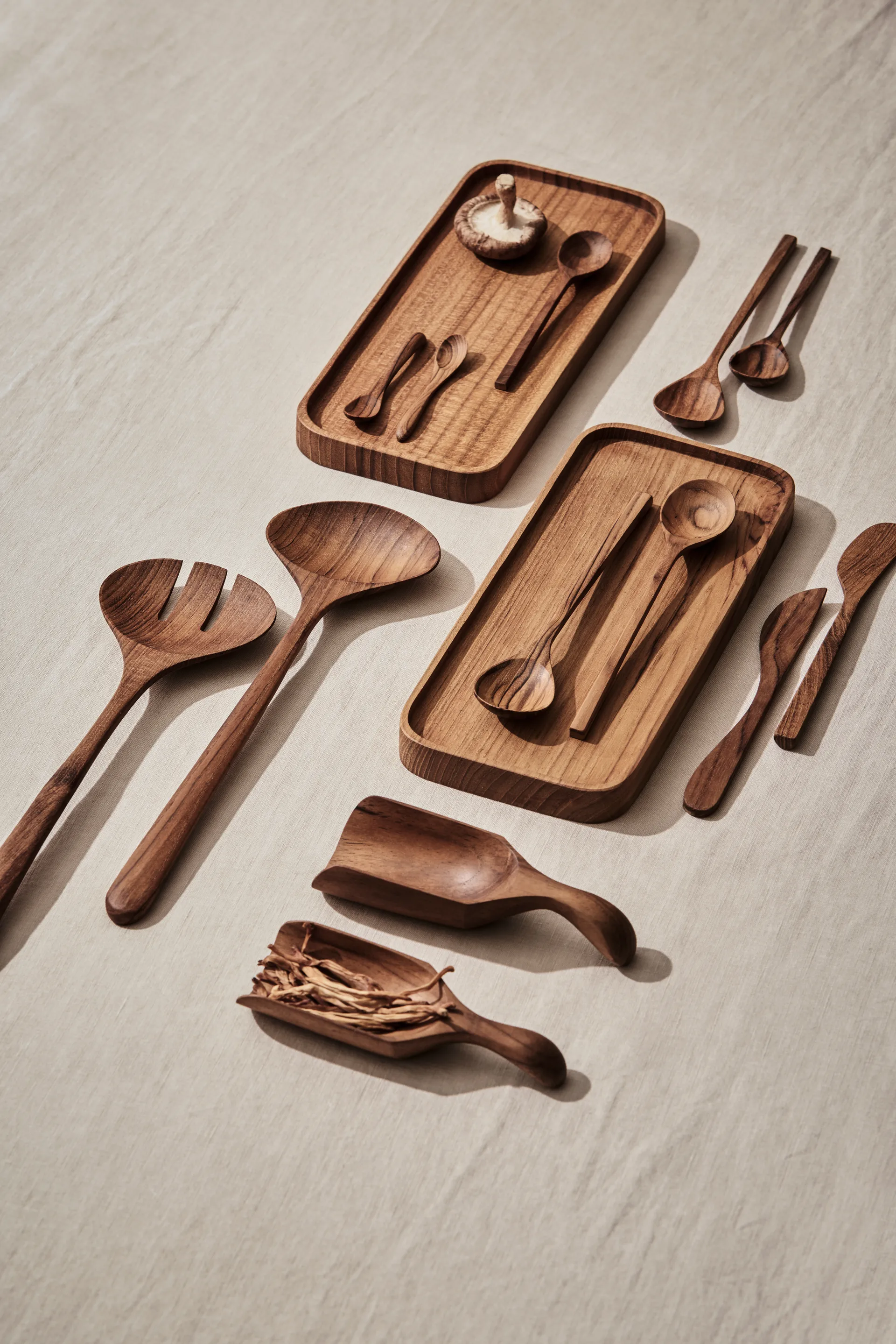 Cucharas de servir Teak 2 piezas, Marrón Tell Me More